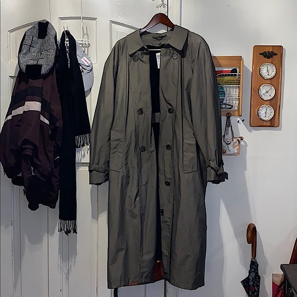 Kenneth Barnard Double layer trench, Khaki green - Picture 1 of 7